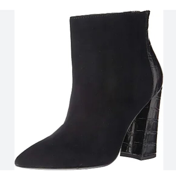 CHARLES DAVID Suede Ankle Heeled Booties - Picture 1 of 10